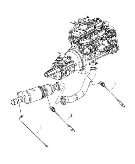 2007 Dodge Ram 2500 Sensor-Exhaust Temperature Diagram for 5149085AB