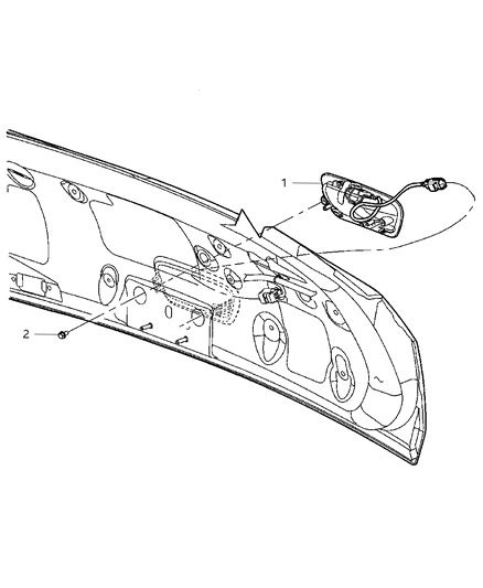 2007 Dodge Magnum Rear Handle - Liftgate Diagram