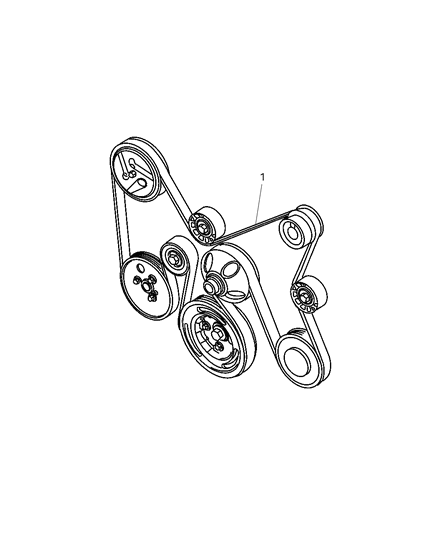 2006 Jeep Liberty Drive Belts Diagram 1