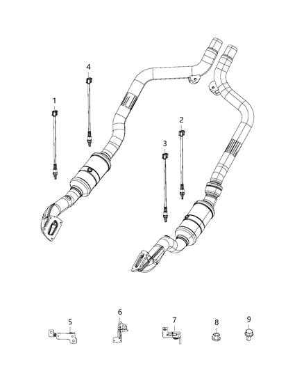 2020 Dodge Challenger Oxygen Sensors Diagram 1