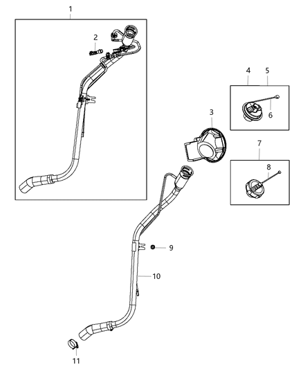 2014 Ram C/V Fuel Tank Filler Tube Diagram