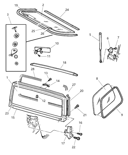 1999 Jeep Wrangler Screw-TRUSS Head Diagram for 6035898