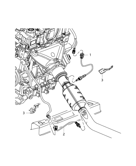 2017 Jeep Cherokee Oxygen Sensors Diagram 1