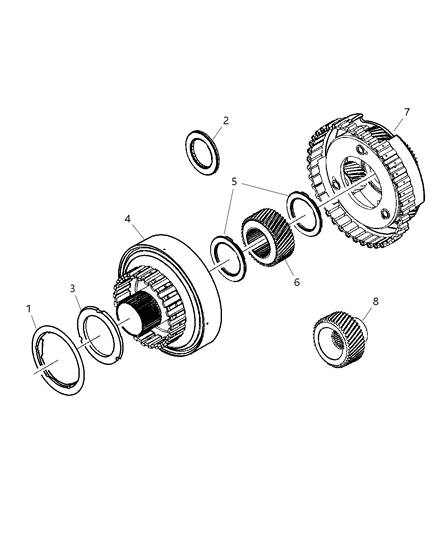 2006 Dodge Durango Reaction Annulus / Sun Gear Diagram