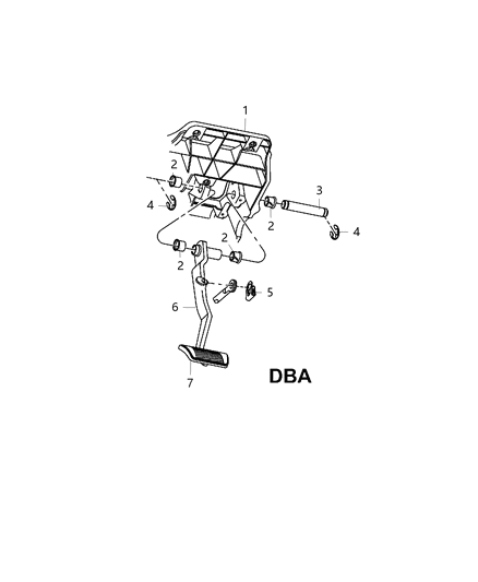 2020 Ram 1500 Classic Pedal, Brake Diagram 2