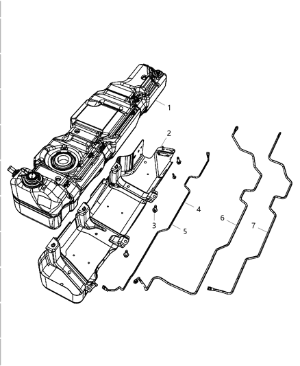 2012 Jeep Wrangler Tube-Fuel Supply Diagram for 52126127AC