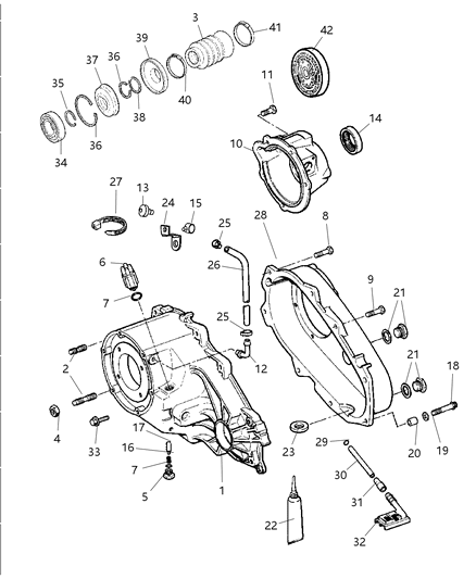 2000 Jeep Wrangler Case & Related Parts Diagram