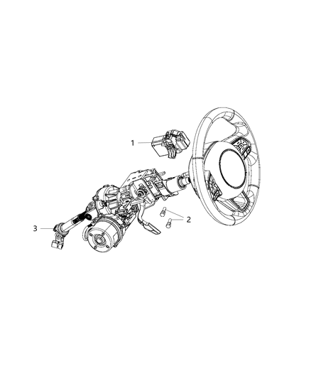 2019 Jeep Compass Module, Steering Lock Diagram