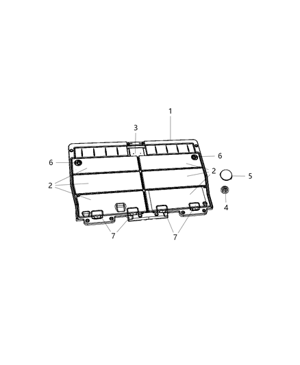 2018 Dodge Grand Caravan Load Floor, Stow-N-Go Quad Diagram