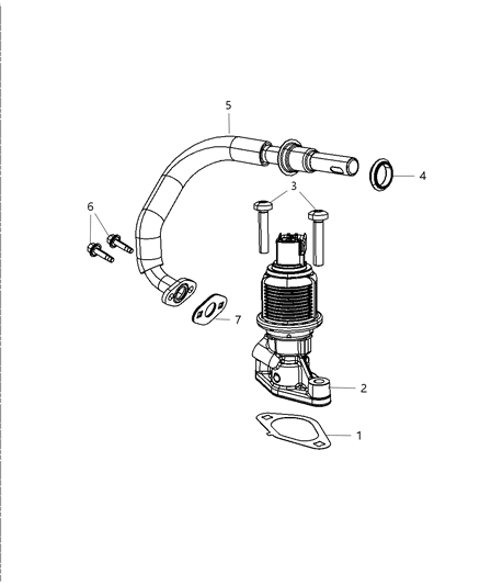 2009 Jeep Commander EGR Valve & Related Diagram