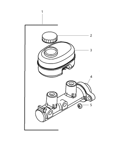 2002 Dodge Ram 2500 Quad & Club Cab Brake Master Cylinder Diagram
