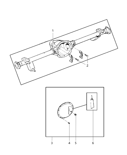 2000 Jeep Grand Cherokee Cover-Differential Diagram for 5012842AA