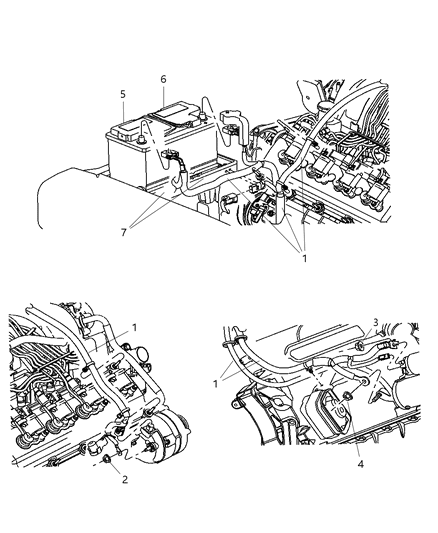 2007 Jeep Commander Support-Battery Diagram for 55396408AD