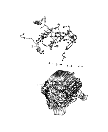 2017 Dodge Challenger Wiring-Engine Diagram for 68304929AC