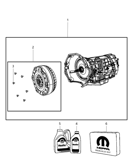 2011 Ram 3500 Transmission / Transaxle Assembly Diagram