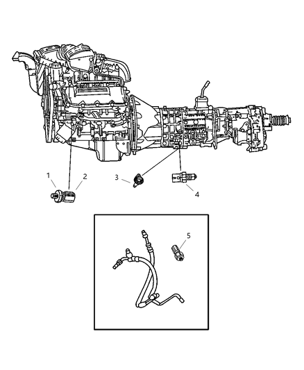 2007 Chrysler Aspen Switches - Drive Train Diagram