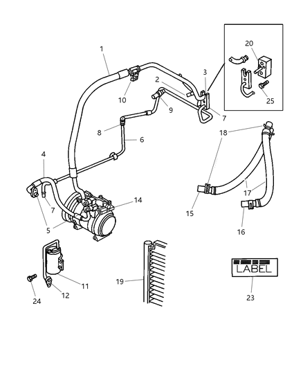 1998 Dodge Grand Caravan Plumbing - Heater & A/C Diagram 2