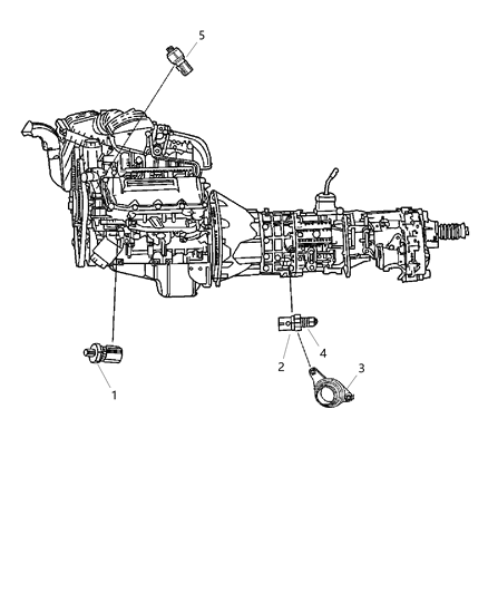 2005 Dodge Ram 2500 Switches - Drive Train Diagram