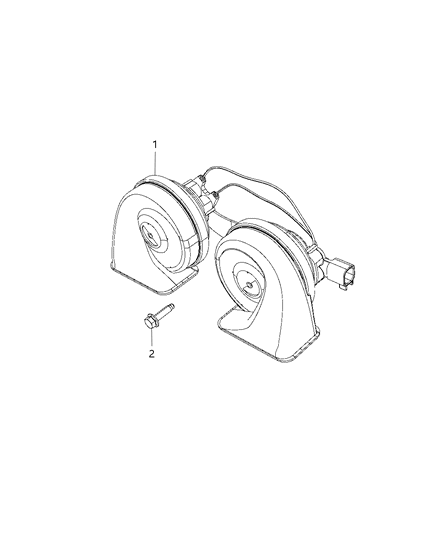 2016 Dodge Viper Horn Diagram for 56046744AA