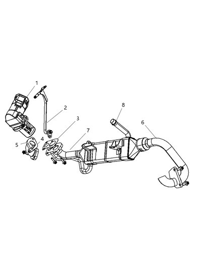 2007 Jeep Grand Cherokee Elbow-EGR Diagram for 5175694AA