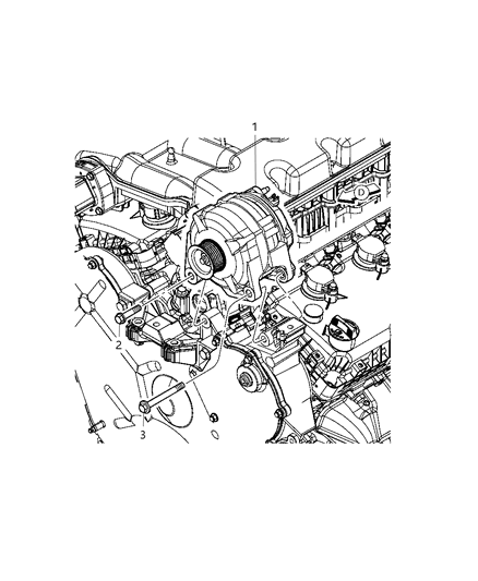 2010 Dodge Journey Generator/Alternator & Related Parts Diagram 4