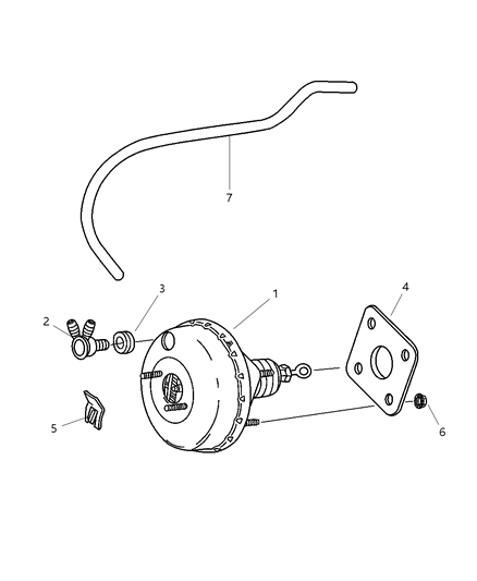 2003 Chrysler PT Cruiser Booster, Power Brake Diagram