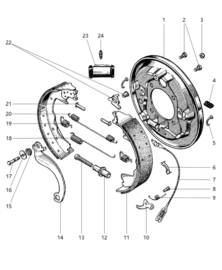 2000 Dodge Ram 2500 Regular Cab Brakes, Rear Diagram