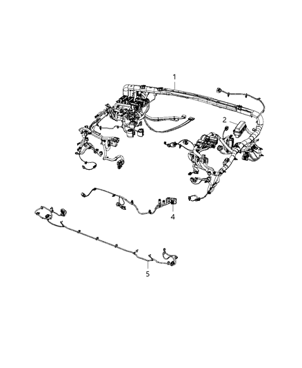 2019 Jeep Wrangler Dash Diagram for 68396697AD