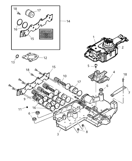 2003 Jeep Liberty Plate-Manual Valve Cam Diagram for 4799654