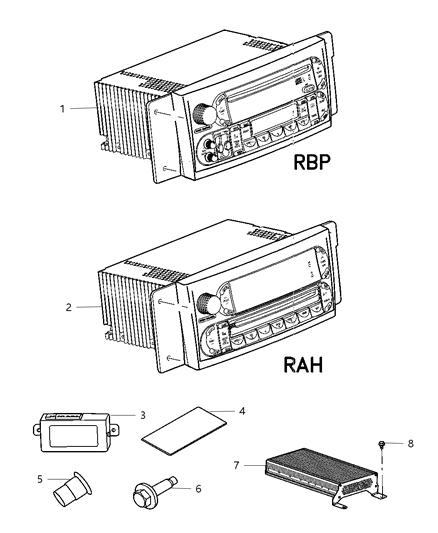 2005 Chrysler Pacifica Amplifier-Audio Diagram for 5094001AC