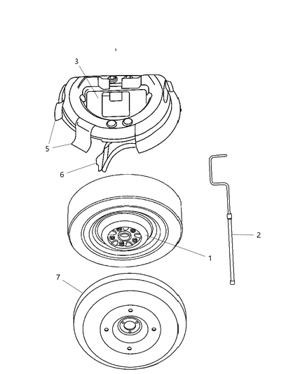 2006 Dodge Caravan Spare Wheel Diagram