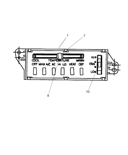 1997 Dodge Ram Van Control, HEVAC Diagram