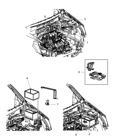 2011 Chrysler Town & Country Shield-Battery Diagram for 5033384AC