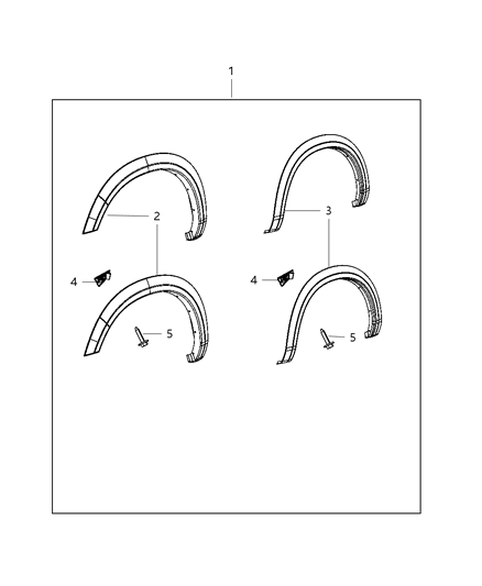 2010 Dodge Ram 1500 Moldings Kit Diagram