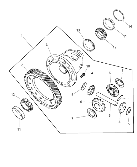 1998 Chrysler Sebring Differential Diagram