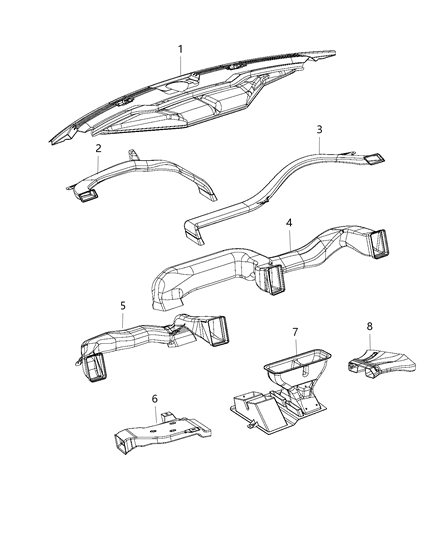 2015 Ram 2500 Ducts Front Diagram