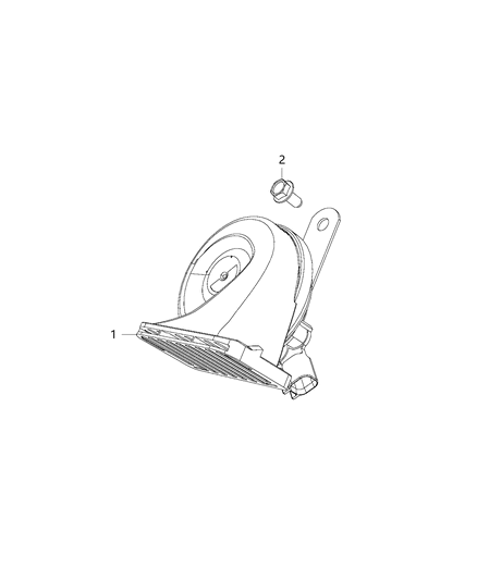 2015 Ram ProMaster 2500 Horn Diagram for 4727506AA