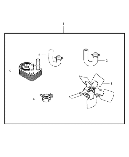 2008 Dodge Nitro COOLR Kit-Engine Oil Diagram for 82211046