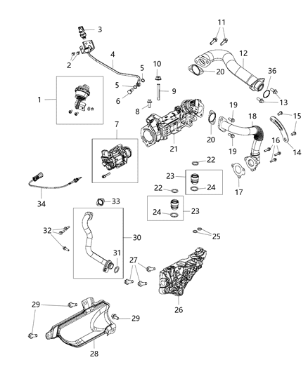 2018 Jeep Grand Cherokee Valve-EGR Bypass Diagram for 68282570AB