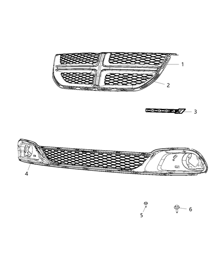 2019 Dodge Grand Caravan Grille Diagram