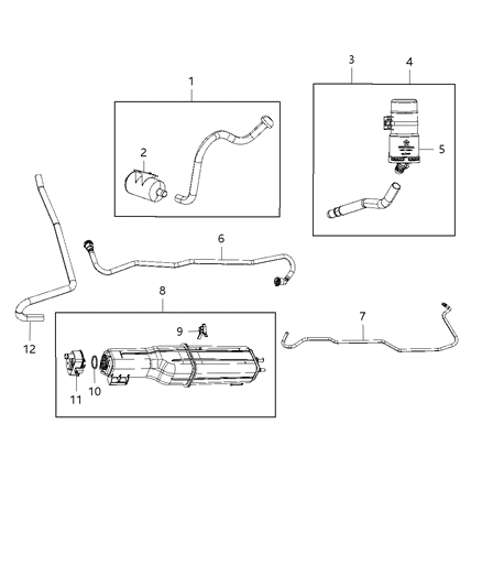 2013 Ram 1500 Hose-CANISTER To Vapor Line Diagram for 68159739AA