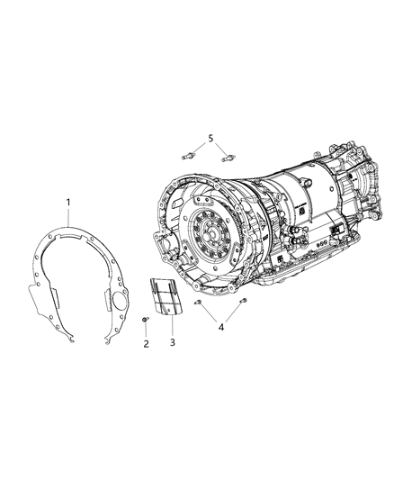 2019 Jeep Grand Cherokee Transmission Dust Covers And Mounting Bolts Diagram