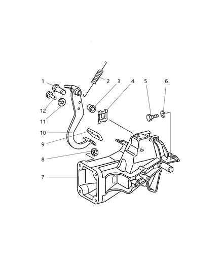 2003 Dodge Sprinter 3500 Brake Pedals Diagram