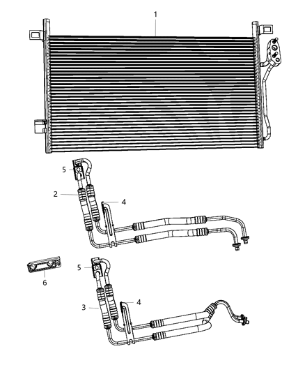 2010 Dodge Journey Transmission Oil Cooler & Lines Diagram