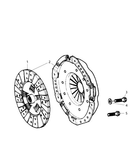 V9900103 - Genuine Mopar CLTCH Kit-Pressure Plate And Disc