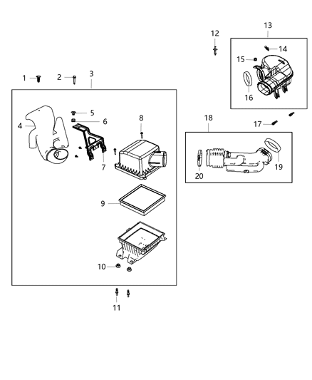 2013 Chrysler 200 Air Cleaner Diagram 2