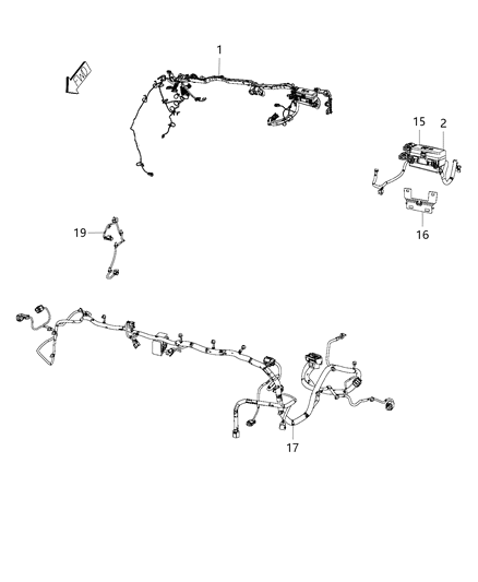 2016 Ram 5500 Wiring-Dash Diagram for 68267633AC