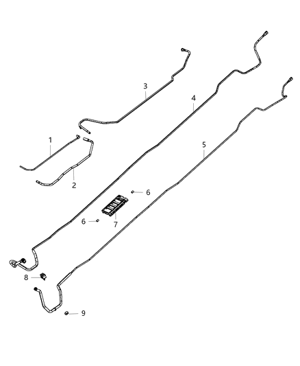 2012 Ram 2500 Fuel Lines, Rear Diagram