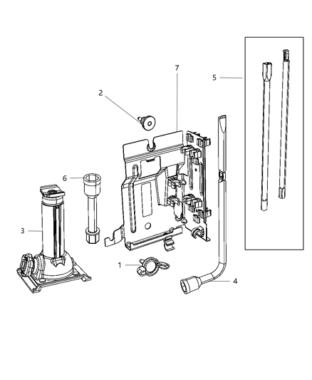 2011 Ram 3500 Wrench-Wheel Lug Nut Diagram for 52021647AA