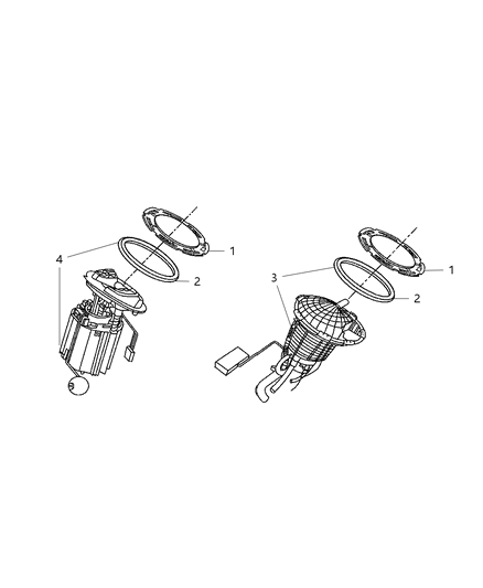 2010 Chrysler 300 Fuel Pump Module/Level Unit Diagram for 5136021AG